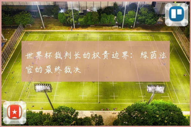 世界杯裁判长的权责边界:绿茵法官的最终裁决